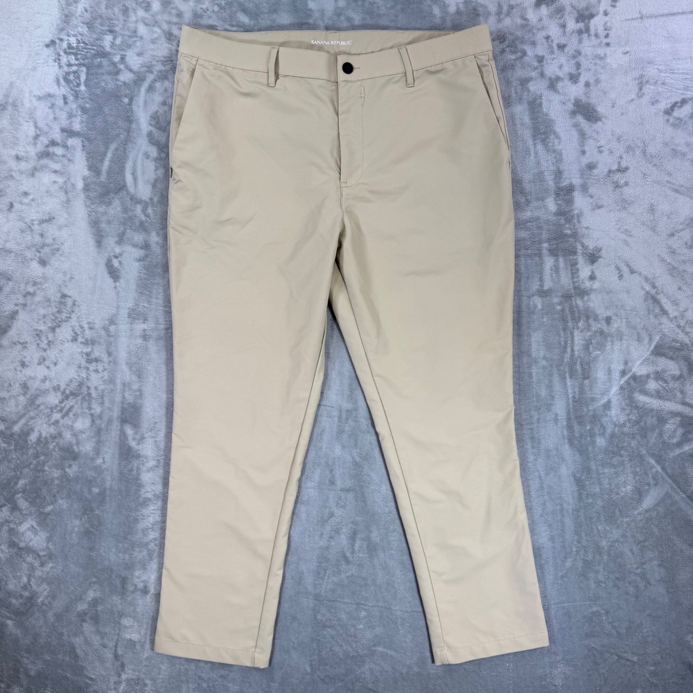 Banana Republic Core Temp Performance Pants Men's Size 38x29 Tan Cotton Chino